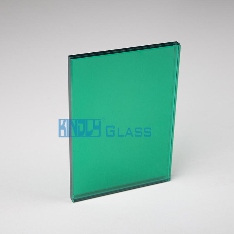Vidrio laminado PVB de azul verde transparente